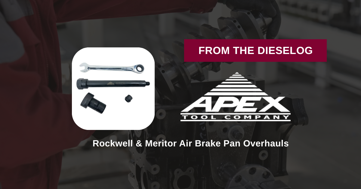 Step-by-step close up layout of an automotive specialty brake service tool sitting flat on a reconditioning work bench
